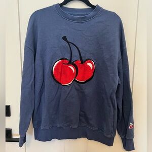 Kirsh Blue Cherry crewneck sweatshirt-BTS V Style